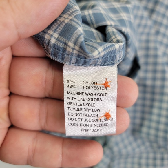 Howler Bros Shirt Mens Large Blue Plaid Long Sleeve Button Front Fishing Hiking - Picture 8 of 10